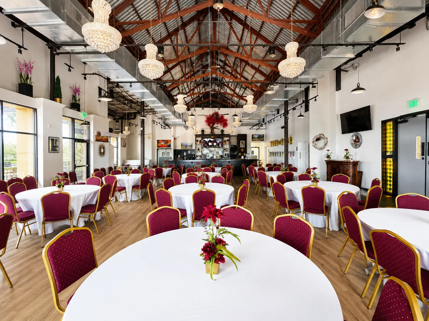 Overhead interior top view of The Venue Clermont main event venue
